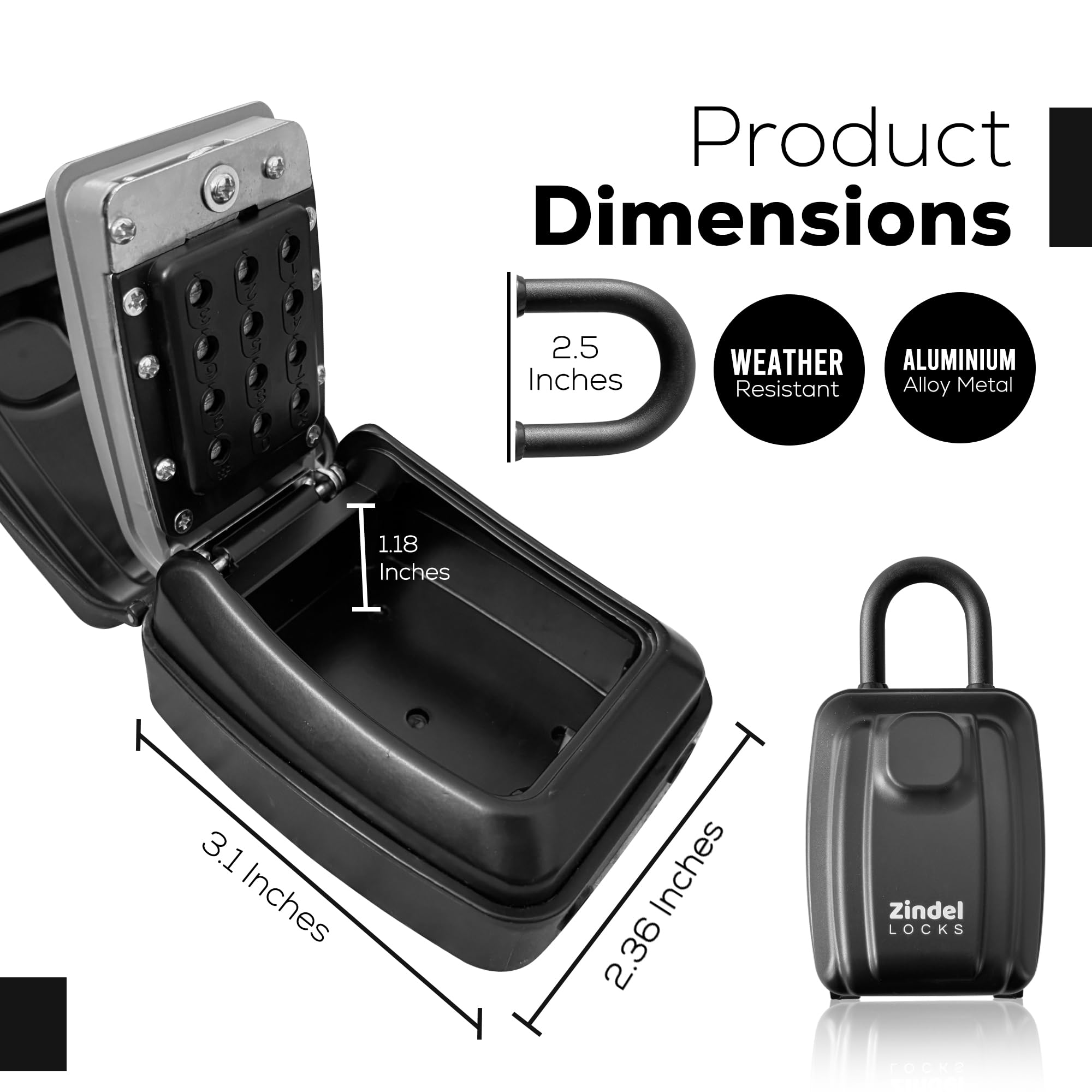 AUNT STELLA’S キーボックス Amazon.com: Key Lock Box for Outdoor, Sturdy Waterproof